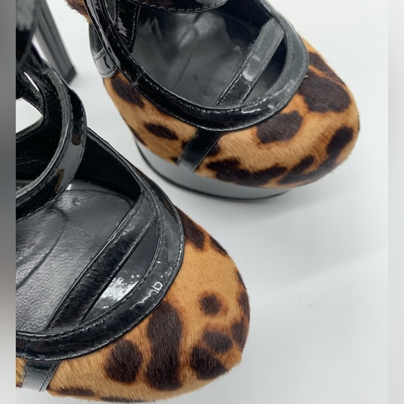Fendi Animal Print Calf Hair Sky High Stiletto‎ Sandals Women Size 35.5 main image 3